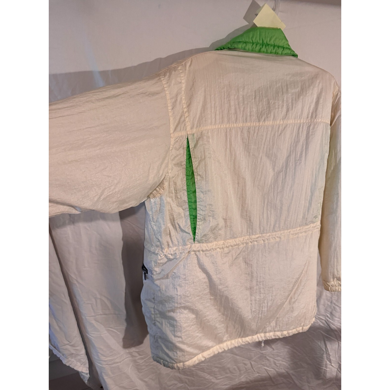 Women's Vintage Fera Supersoft Ski Jacket Cream With Green Accents Size 10 — image 5 of 7